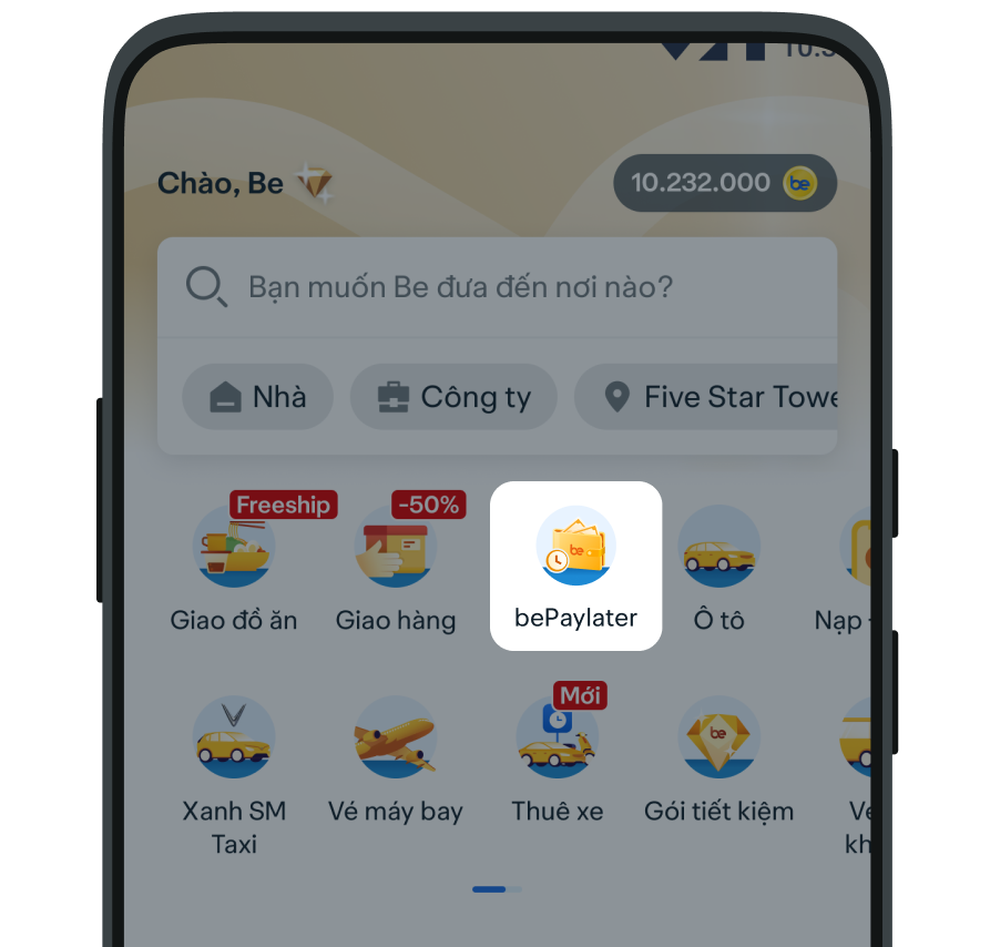 bePaylater icon in be app